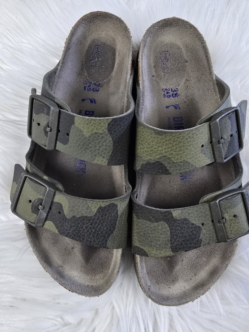Birkenstock Arizona Camo Print Sandals 38 Narrow - Picture 3 of 13